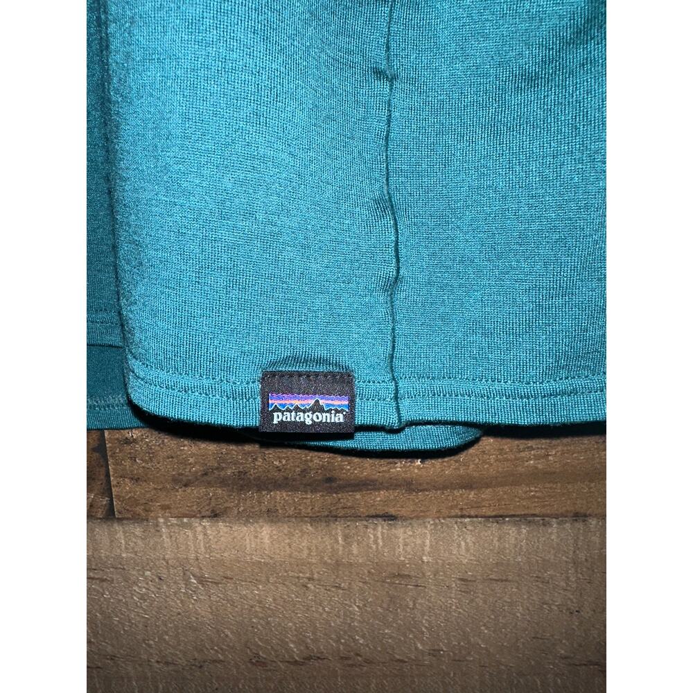 Patagonia Women's Merino wool Baselayer Long Sleeve Crew Neck Top, Teal, size L - Picture 2 of 4